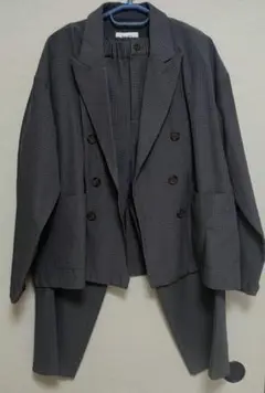 グレー系チェック柄スーツセット
