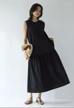 グリーンレーベルリラクシング　シンプルリフトワンピース -UVカット・抗菌-