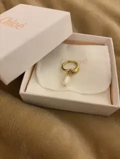 Chloé クロエ darcey パールリング 7号 ゴールド