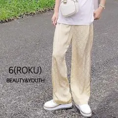 ロク　ビューティーアンドユース　モチーフパンツ　イージーパンツ