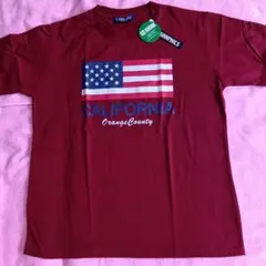 新品♦値下げしました♦❄グラフィックス　星条旗プリント　半袖Ｔシャツ❄♦Ｍ♦赤色