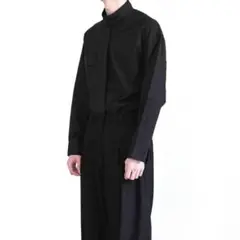完売　ハイネック　黒シャツ　メンズ　ブラック