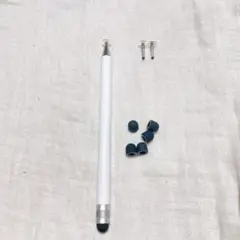 タッチペン 2 in 1 スタイラスペン 2本セット（黒＋白） 高感度 高精度