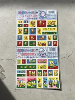 平成レトロ　けろけろけろっぴ おさるのもんきち 切手シール　2枚セット