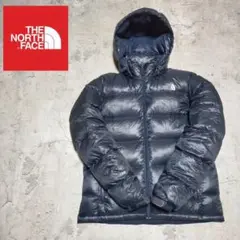 美品 ノースフェイス ダウンジャケット 700フィル レディースXXL ネイビー