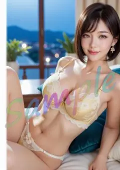 ONR006【1点物】A4 ポスター AI リアル 写真 グラビア 彼女