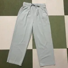 【新品】ワイドパンツ 全周ゴム Lサイズ グリーン