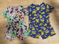 H&M キッズ半袖パジャマ 2点セット ポケモン・MARVEL