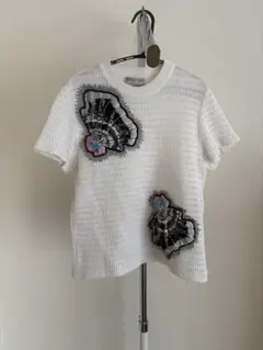 Emilio Pucci エミリオプッチ メッシュ Tシャツ USA4 白