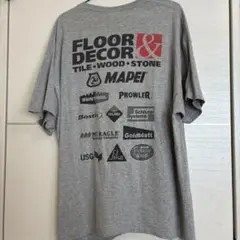 Floor & Decor グレーTシャツ ロゴ 古着