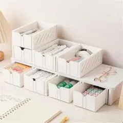 かわいく収納⭐デスクトップ　文房具 化粧品 メイク 引き出し収納ボックス