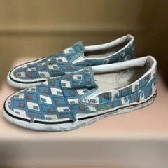 vans スリッポン　アメリカ製　幾何学模様