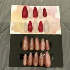 61 アーモンド型ネイルチップ2セット