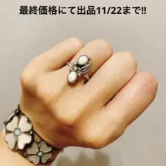 超希少!VTGナバホマザーオブパールシルバーリング60’s11.5号RRLUSA