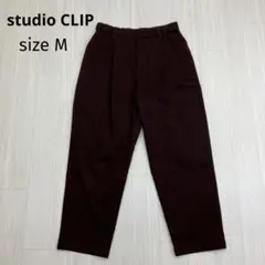 ◆ studio CLIP スタディオクリップ タック テーパードパンツ M