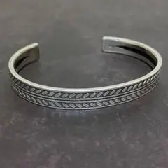 バングル ブレスレット シルバー 925 ヴィンテージ アメカジ ナバホ リーフ