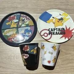 3ラスト１セット☆COINS メラミンコップ メラミンプレート ポケモン 4種