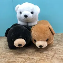 Yぬ156 まるくまポーラ ビッグぬいぐるみ　3匹セット