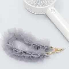 フランフラン　ハンディファン　ストラップ　チュール