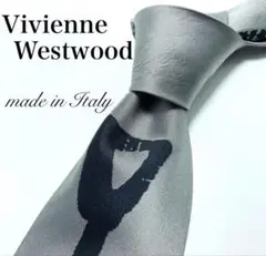 【極美品】Vivienne Westwood〇ネクタイ〇グレー〇総柄〇