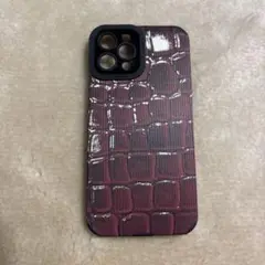 iPhone12promax クロコダイル柄シリコンケース