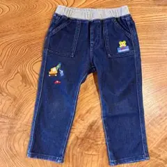 ミキハウス デニム ボトムス 90 刺繍くるま