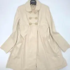シーバイクロエ ロングコート プリーツ ベージュ系