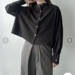 meiru ゴールドボタンショートシャツ
