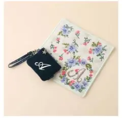 【新品未使用】Enjeau　アーンジョーのイニシャルハンカチ・ポーチセットA