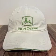 USA 古着 キャップ JHON DEERE 企業ロゴ 鹿 コットン アメカジ