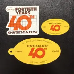 OSHMAN'S 40周年記念 ステッカー 3枚セット売り