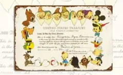 10-66 ブリキ看板　アメリカン雑貨　インテリア ディズニー　ミッキーマウス
