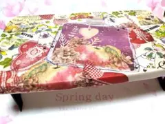 デコパージュ　折りたたみ式ミニテーブル　りんご