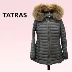 タトラス 18AW プリムラ ウールシルク混 ラクーンファー ダウンコート
