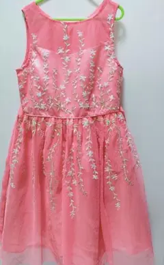 コストコ　ピンク 刺繍入り フォーマルドレス