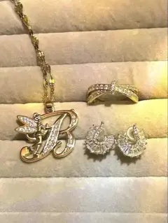 ジルコン　アクセサリーセット　ネックレス　リンク　ピアス　断捨離