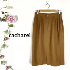 美品☆ Cacharel ウール スリット ひざ丈 タイトスカート ブラウン