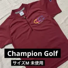 ●未使用●チャンピオン ハーフジップシャツ M ボルドー系 ゴルフ