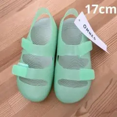 新品未使用　OMNES サンダル 17cm ライトグリーン
