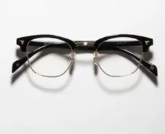 H-OPTICAL クラシックな黒と金のメガネ