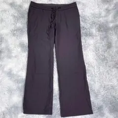 PinkLabelBASIC【M】スラックス　ダークネイビー　ストライプ　薄手