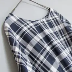 DISCOAT　ディスコート　チェック柄ショートスリーブブラウス　Mサイズ