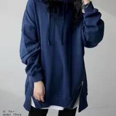 antiqua アンティカ　ジップデザインパーカー