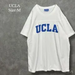 UCLA【メンズM】カレッジロゴ半袖Tシャツ 綿100％ 袖刺繍