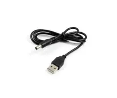 USB to DCジャックケーブル ブラック 約80cm