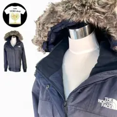 THE NORTH FACE フード付きブルゾン フェイクファー 紺色 Lサイズ