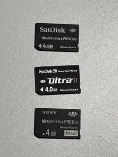 SanDisk・Sony メモリースティックPRO DUO 4GB