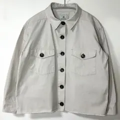 NANOUNIVERSEナノユニバース　切りっぱなし　ショート丈　ジャケット　F