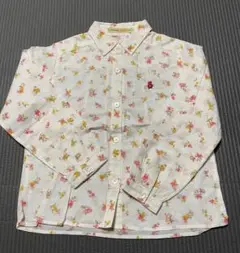 ファミリア花柄シャツくま刺繍