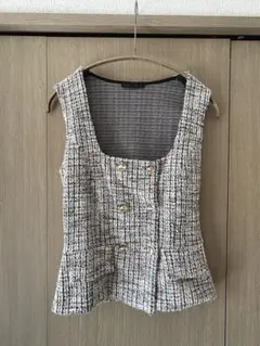 完売品♡美品　ZARA ボタンテクスチャージャガードトップスS